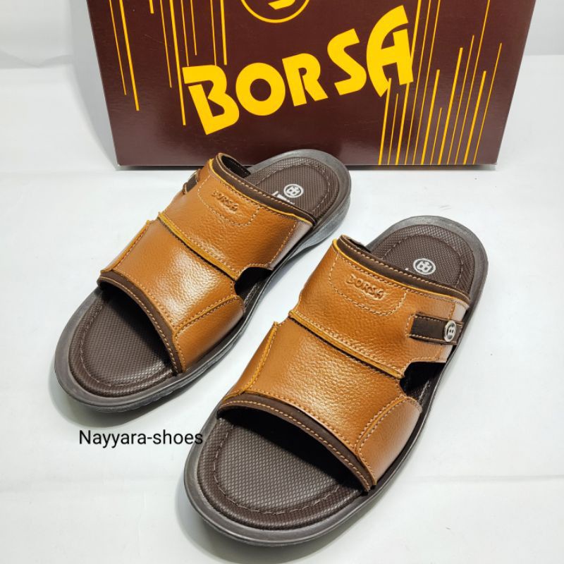 sandal kulit borsa sandal pria sandal pria Casual sendal slop