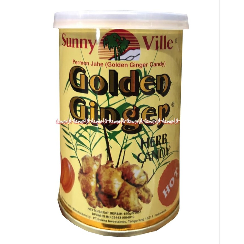 Sunny Ville Golden Ginger Herb Candy Mild Hot 150gr Permen Rasa Jahe Untuk Melegakan Tenggorokan Sunnyville Suni Vil