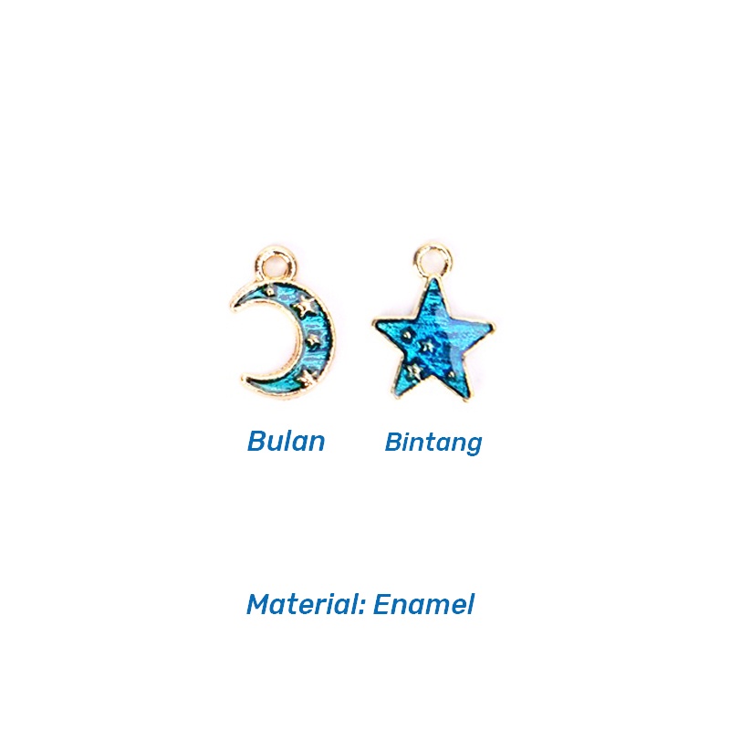 Gelang Bulan Bintang Couple Bahan Tali Korean Anti Air Satin Hitam Mine Yours Together we can Start And Moon Warna Biru Bisa COD