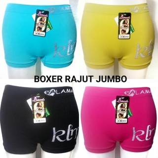 TERBARU CELANA  DALAM  BOXER CEWEK JUMBO CD RAJUT  BOXER 