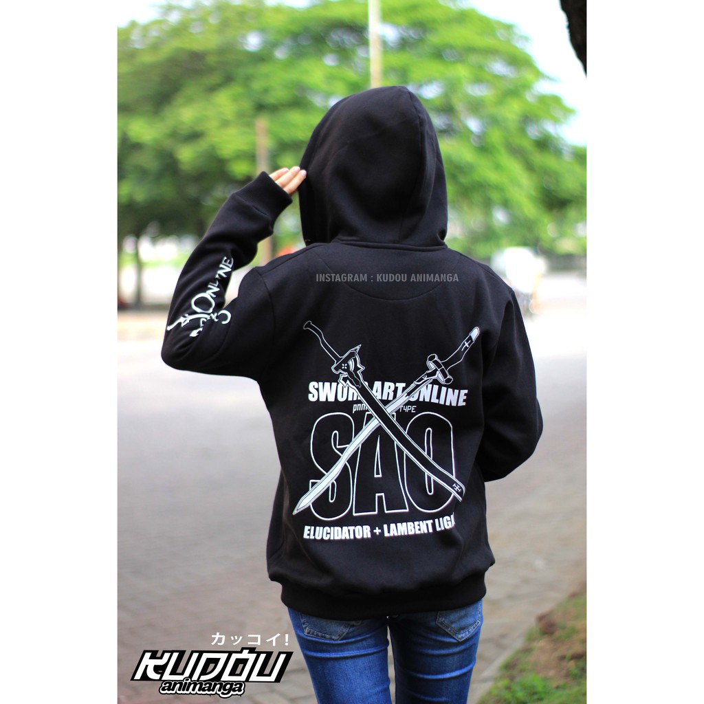 Jaket Anime SAO Sword Art Online Cotton Fleece Premium Manga