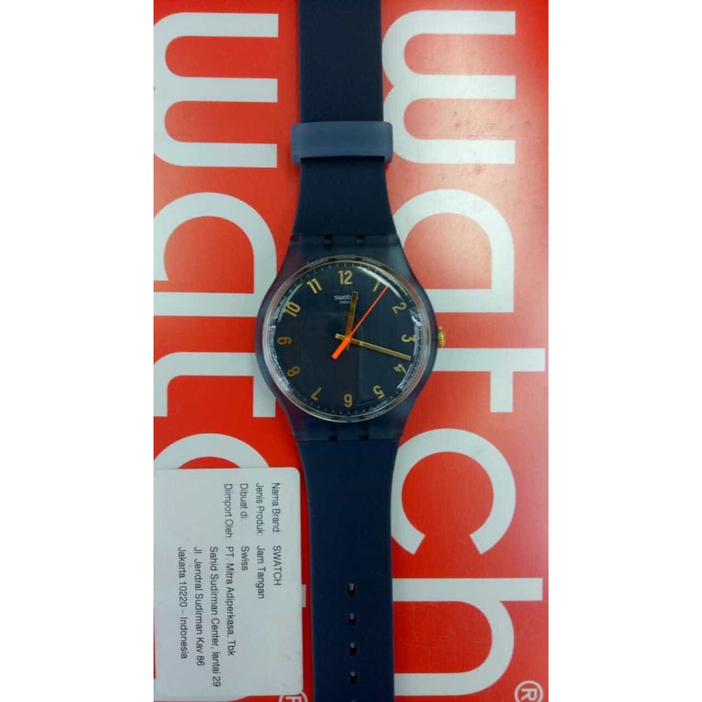 Swatch Analog Jam Tangan Karet SUOM105 Original