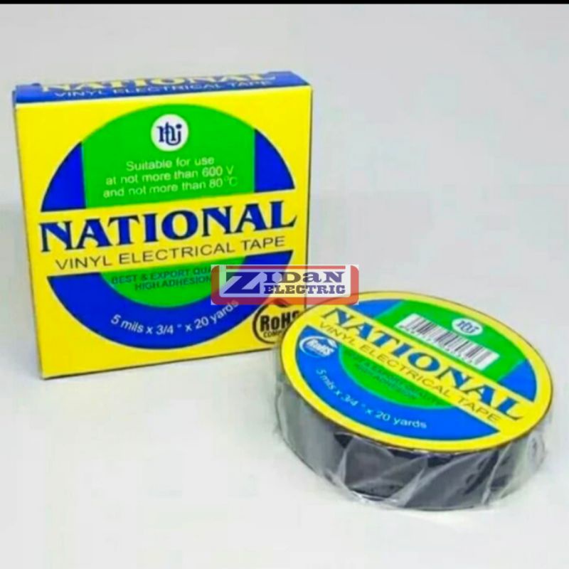 

Isolasi National 20 Yard Besar / Isolasi Listrik National 3/4 20Yard