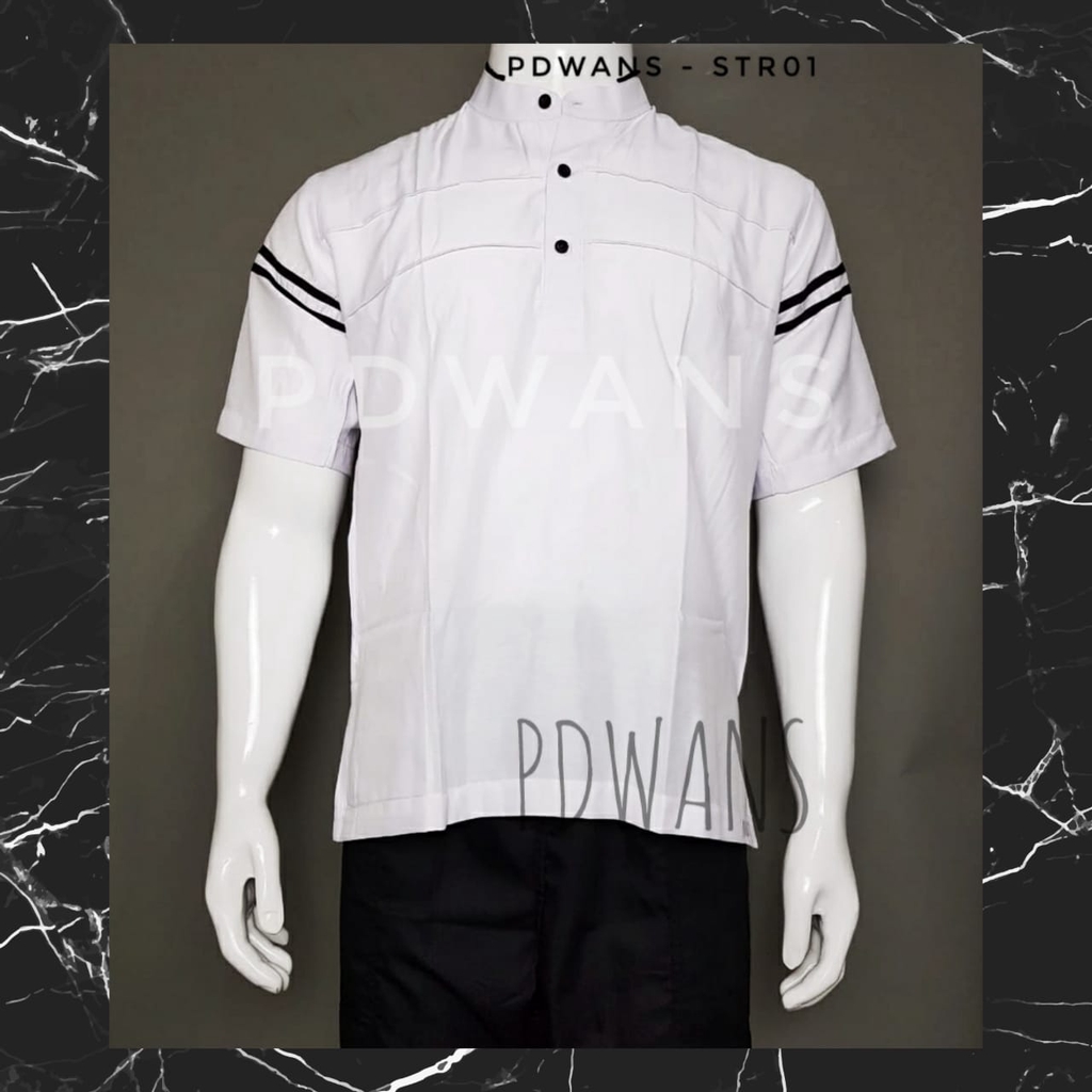 PDWANS BAJU KOKO Premium Baju Koko Casual Lengan Pendek Kemko STR01