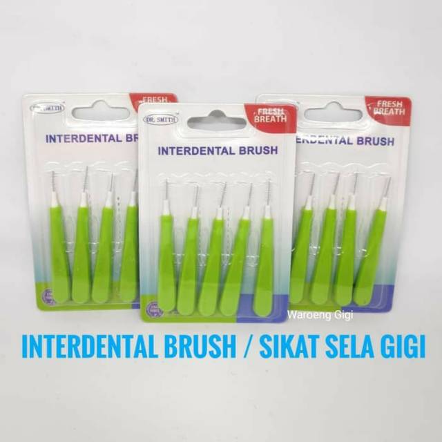 Interdental Brush Ortho Dr Smith (Hijau Lurus) / Sikat Interdental Brush / Sikat Sela Gigi