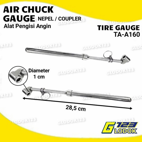 Alat Pengisi Angin Pompa Ban Mobil Motor Tire Chuck Gauge