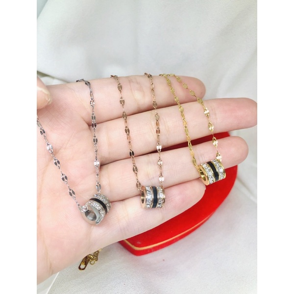 Kalung titanium wanita anti karat fashion murah