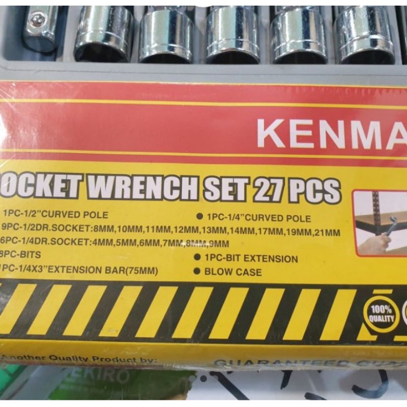 KUNCI SOK SET KENMASTER 27PCS KUNCI SOCKET SET SOKET KENMASTER27PCS