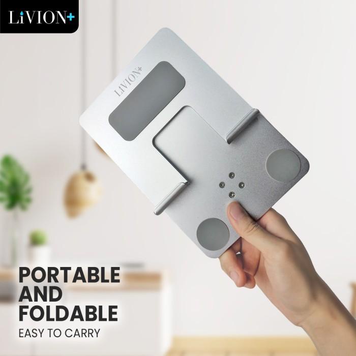 Stand Holder Ipad Pro Tablet Livion+ Dudukan Aluminium Ipad Big Size