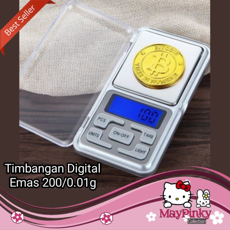 timbangan emas mas digital scale saku mini pocket 200 0.01 g gram akurat akurasi original unik murah
