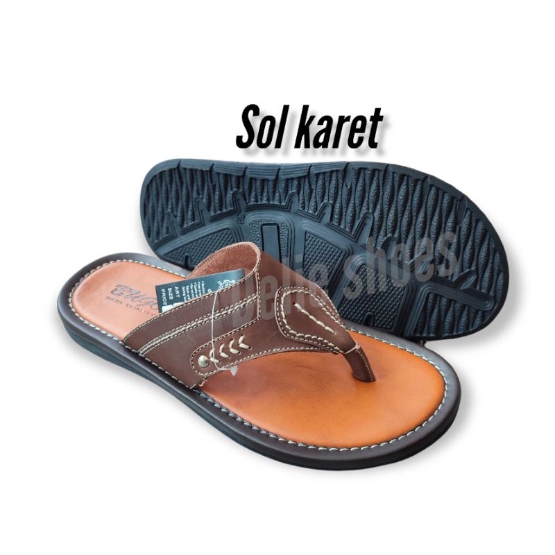 Sandal kulit pria terbaru berkwalitas premium/sandal casual pria kulit asli