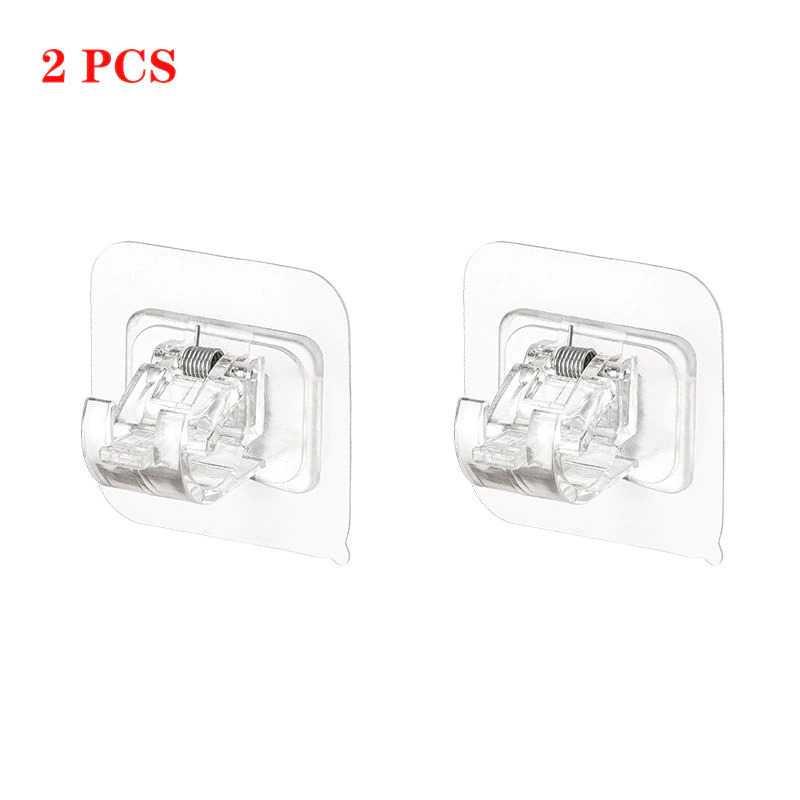 KITPIPI Clamp Gantungan Adhesive Wall Hanger Curtain Rod 2 PCS - TC22