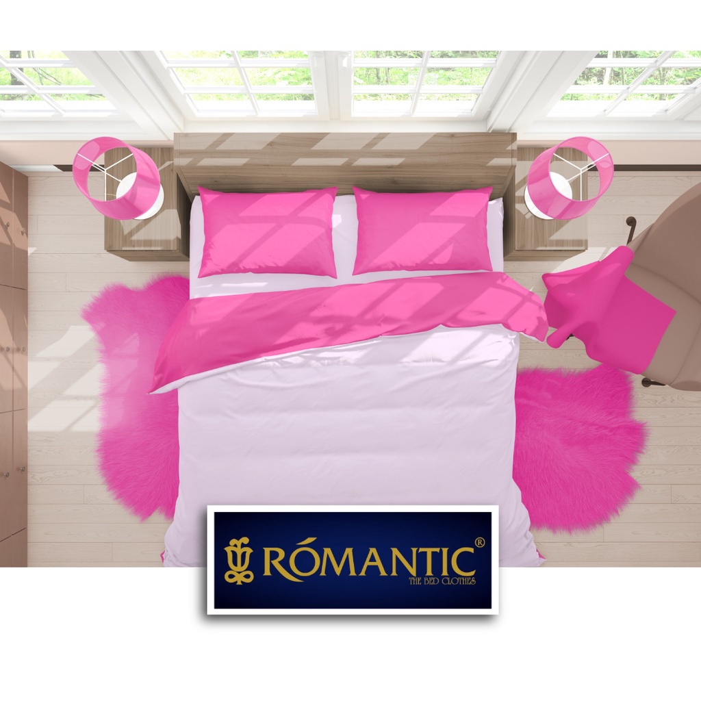 Two Tone Bedcover ROMANTIC Light Pink x Pink aesthetic Bandung