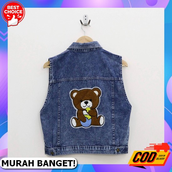 Jaket Jeans Levis Terbaru Murah Cewek 2022 2021 Kekinian Jins Cewe Jens Jacket Wanita Much Bear Vest