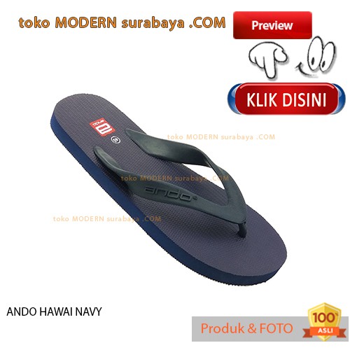 ANDO HAWAI NAVY sandal jepit flat casual