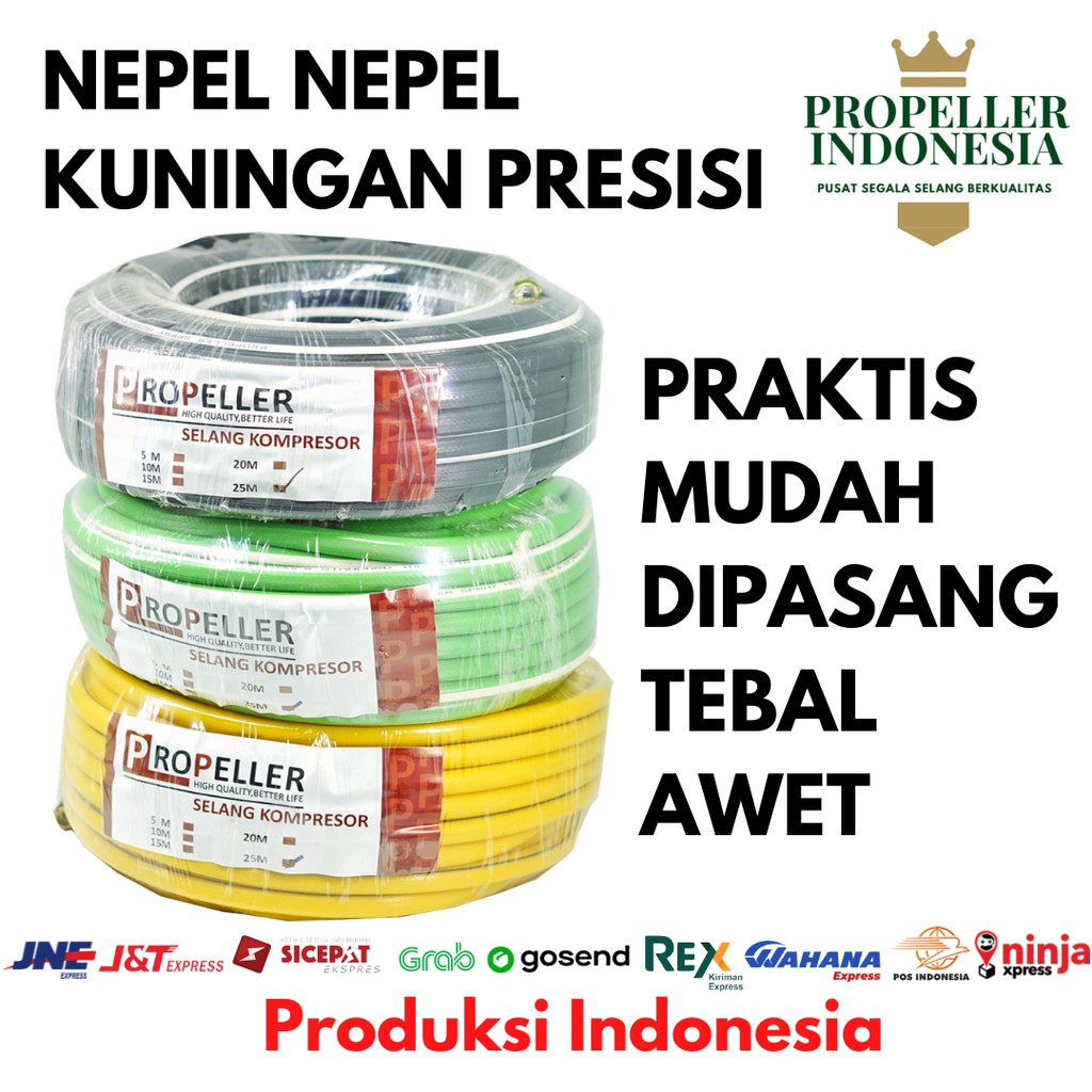 Selang Paket Kompresor Kuning 25M Selang Kompresor Angin Selang Kompresor Air Awet Murah