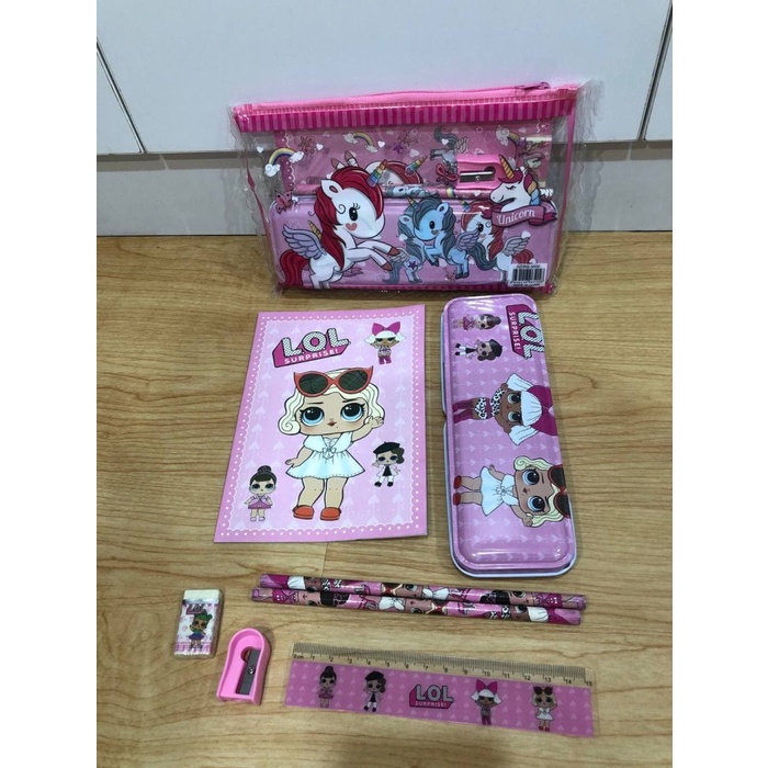 

Jualan Dompet Study Set Karakter Kartun Dompet Retsleting Zipper Hemat