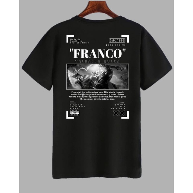 Baju mobile legend franco terbaru / streetwear t shirt ml