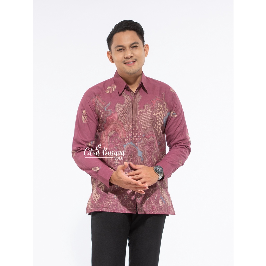 PAMELING Kemeja Batik Pria Full Furing Bahan Katun Primisima