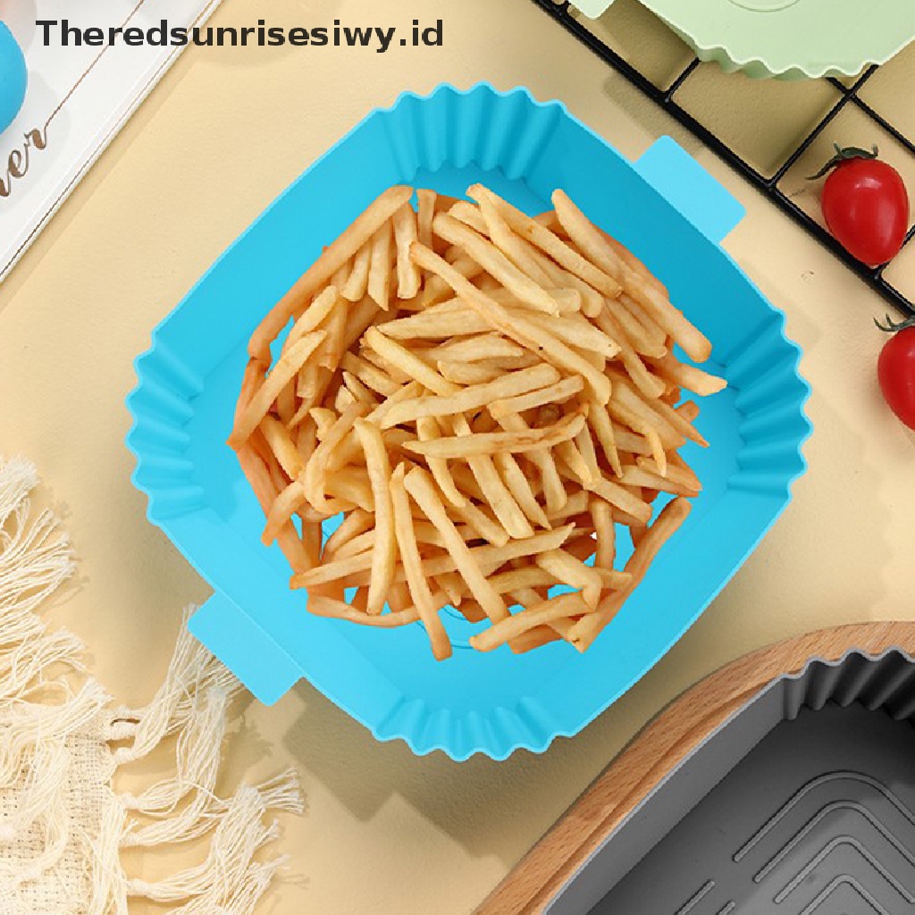 # Alat Rumah Tangga # Nampan Air Fryer / Panggang Ayam Bahan Silikon Tebal Ukuran 19.5cm