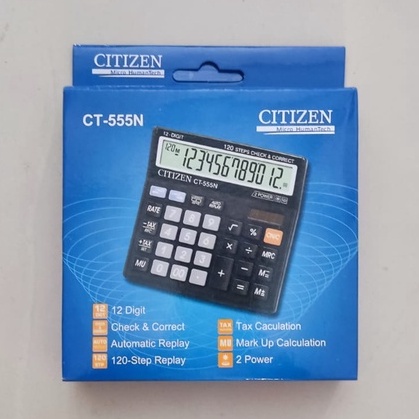 

Kalkulator Citizen CT-555N / Calculator / Alat Hitung 12 digit