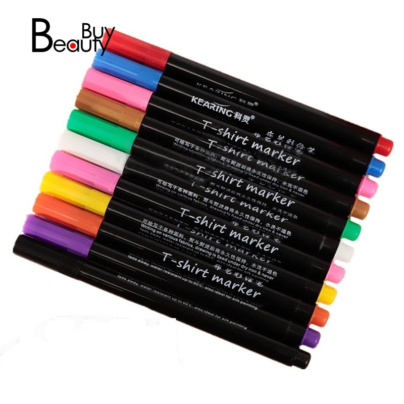 Bayar Di Tempat 11pcs Spidol Permanen Untuk Kain Pakaian T Shirt Sepatu Aneka Warna Shopee Indonesia