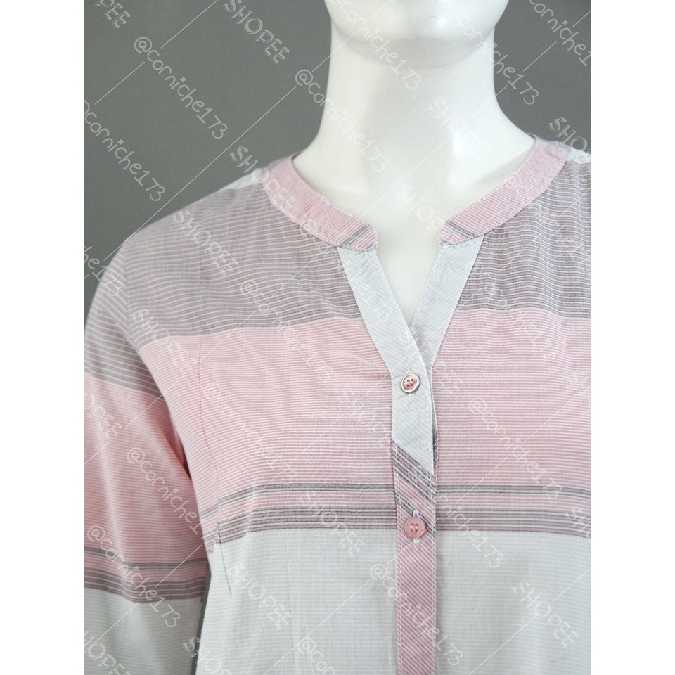 Corniche Nayra Blouse Salur Merah - CT3861