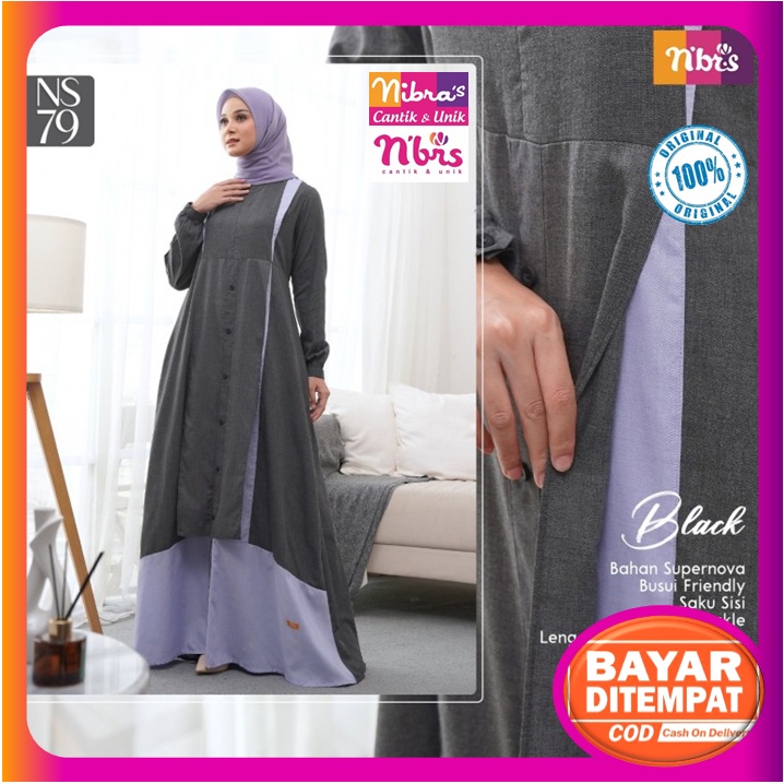 Gamis Nibras Terbaru 2022 Promo Baju Dres Dress Wanita Dewasa Syari Busui Muslim Merk Merek Nibras N