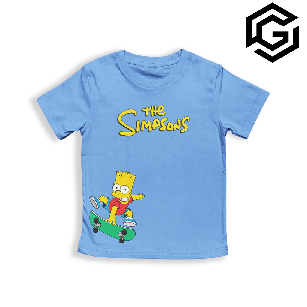 Kaos Distro Anak Laki-Laki Dan perempuan 1-10 Tahun Unisex Motif The Simpsons