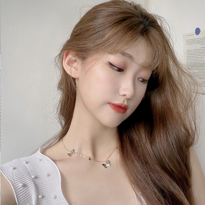 Kalung Pendek Desain Butterfly Dan Star Gaya Korea