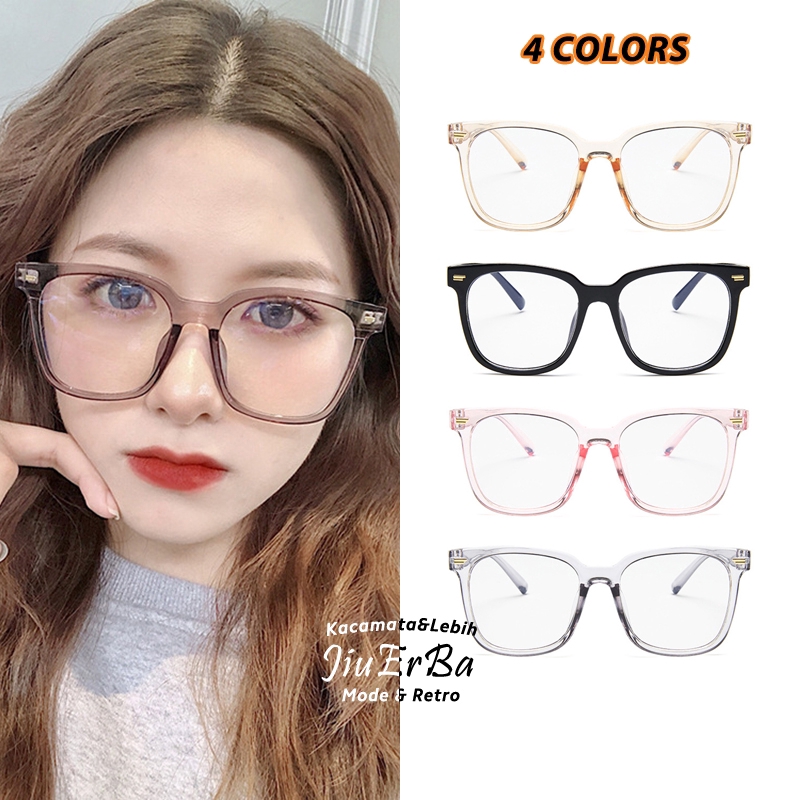 (YUZHU) Bayar di Tempat INS Fashion Style Kacamata Candy Color Frame Kacamata Wanita Anti Biru Kacamata