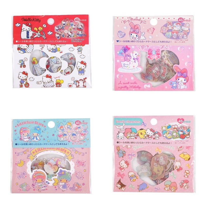 

45pcs Sticker Hello Kitty / My Melody / Little Twin Star / Sanrio Characters
