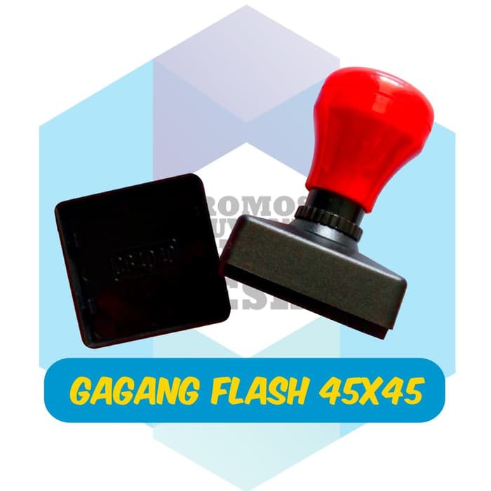 

gagang stempel flash ukuran 45x45 mm