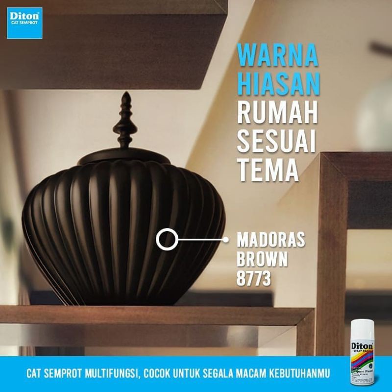 Pilok Diton Madoras Brown 8773 Cat Semprot Sepeda Motor Mobil Velg Helm Perkakas