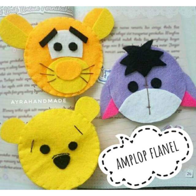 

Amplop flanel karakter / amplop lebaran / amplop uang / angpao