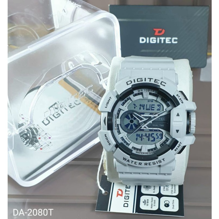 Jam Tangan Pria Digitec Original 2080 Dual Time Gratis Ongkir COD