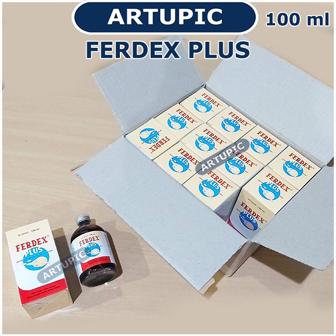 Ferdex Plus 100 ml Obat Anemia Penambah Darah Anak Babi Kurang Darah Hewan Ternak Babi Medion