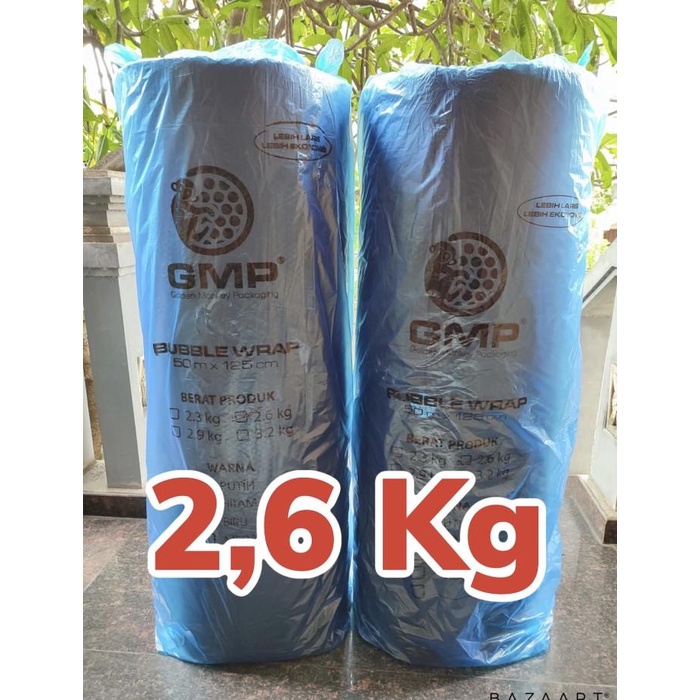 

BUBBLE WRAP MURAH WARNA HITAM GMP Biru 125 CM x 50 MTR x 3KG