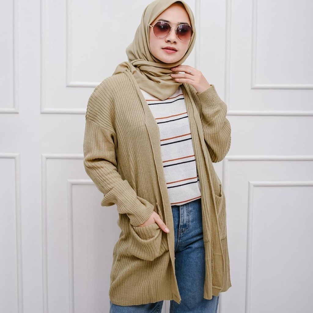 cardigan rajut wanita panjang sweater kardigan rajut oversize jumbo outer korea long gardigan rajut