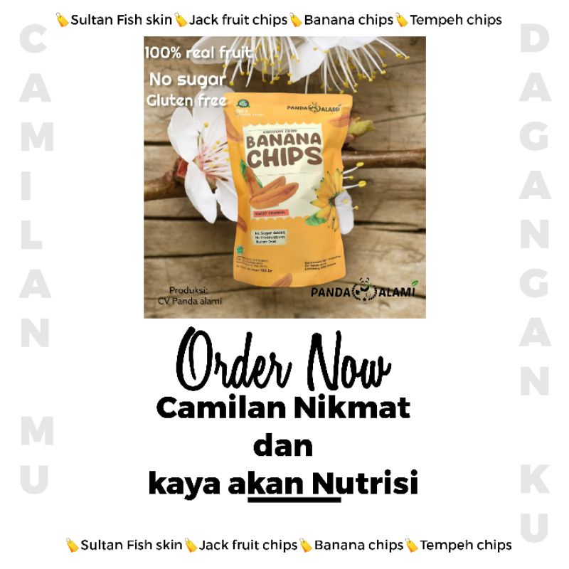 

Oleh-oleh keripik Banana chips 120g Panda Alami ( pisang muli )