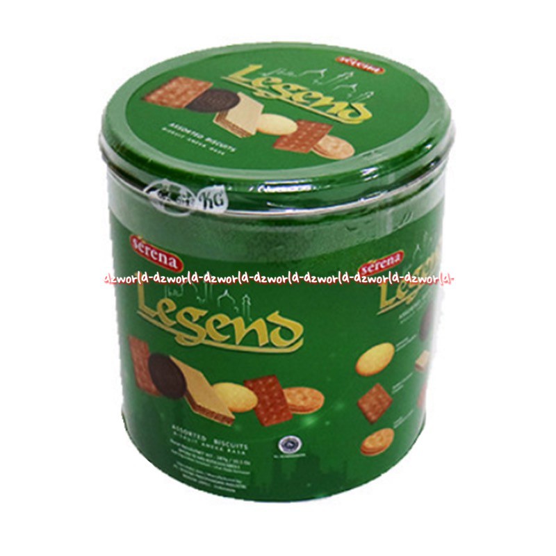 Serena Legend Assorted Biscuits 287gr Biskuit Aneka Rasa Kelapa Coklat Wafer Kaleng Serena Legen Kemasan Kaleng