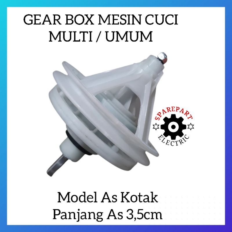 GEARBOX MESIN CUCI UMUM PANJANG AS 3,5CM AS KOTAK SEMUA MERK UNIVERSAL