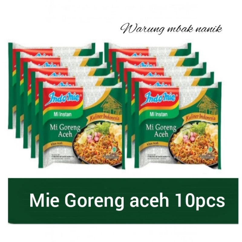 

Paket hemat indomie mie goreng aceh 10bungkus