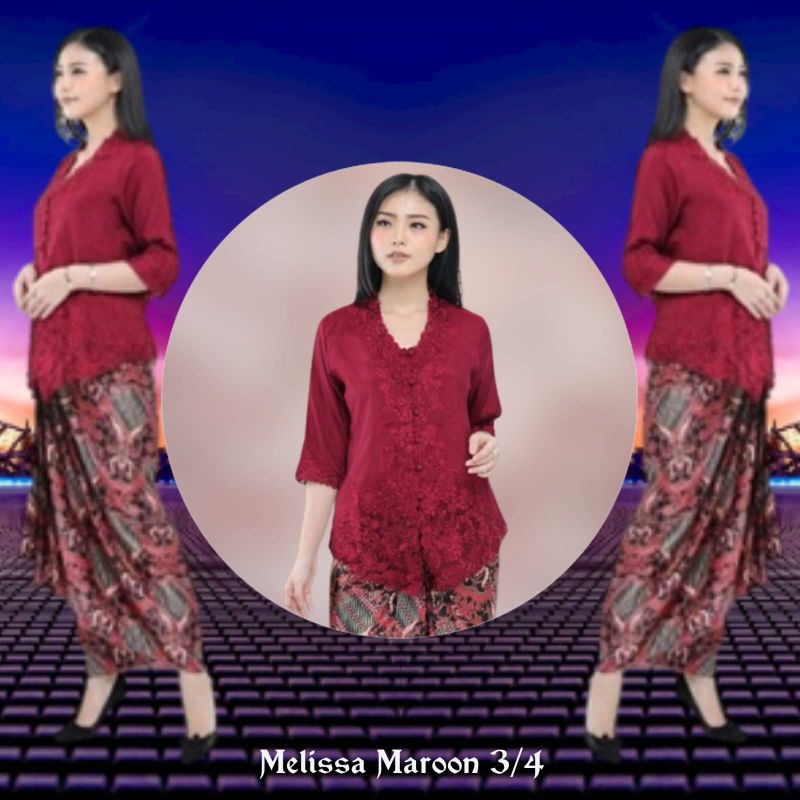 Atasan kebaya encim silky Korea 3/4