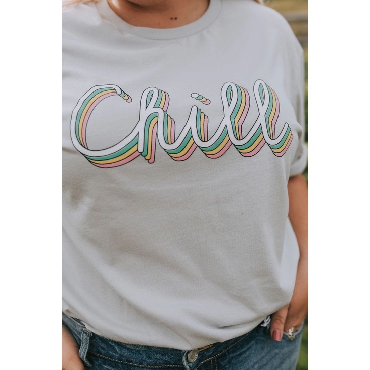 MYSTIQUE.ID-BAJU KAOS CHILL T-SHIRT LUCU DAN AESTHETIC