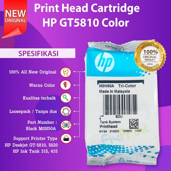 Head GT5810 5820 3JB06AA Cartridge COMBO Black Color Printer HP InkTank 115 315 415