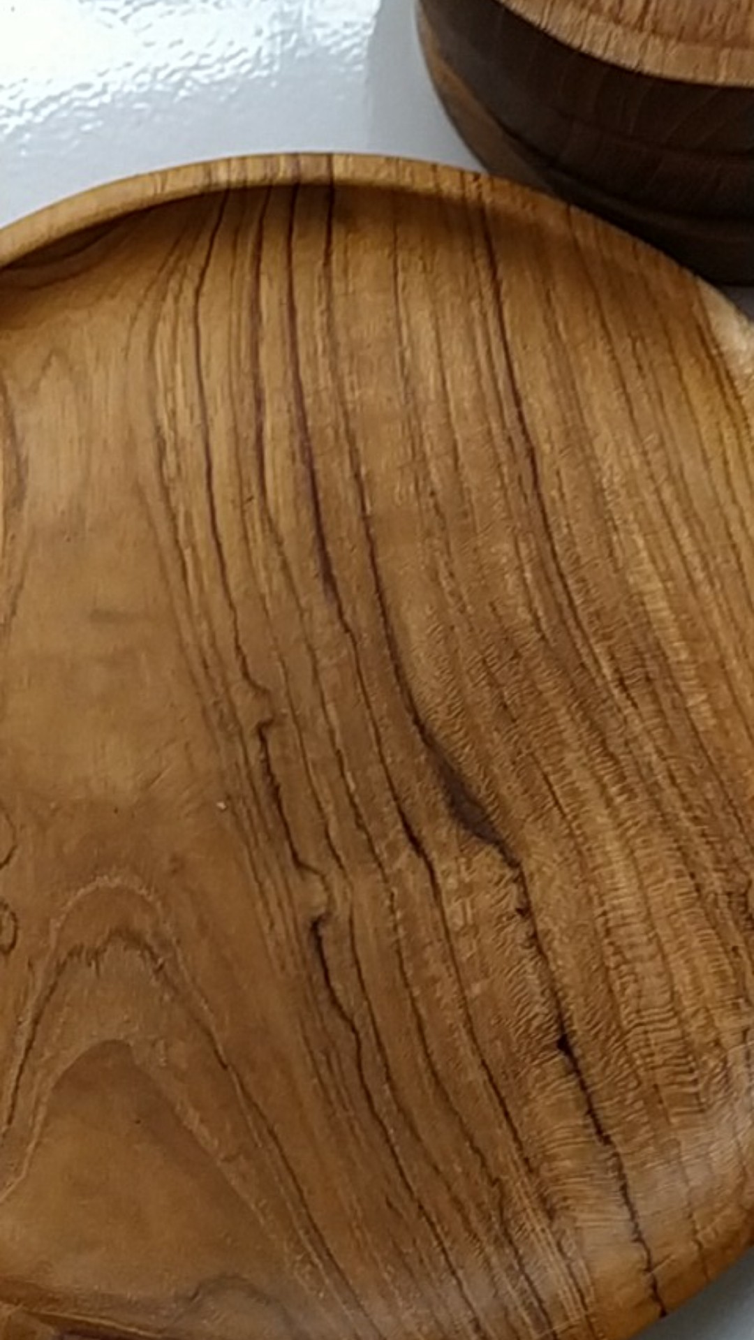 Piring Bulat 20 Cm | Piring Kayu Jati | Nampan Kayu | Piring Kayu Wadah Saji | Piring Saji Kayu