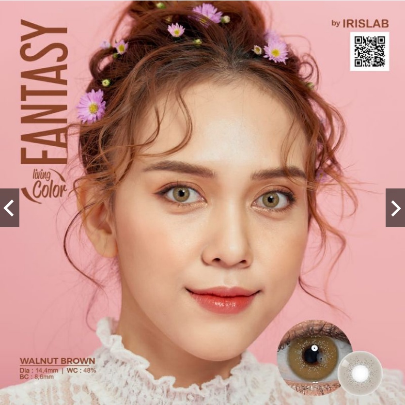 SOFTLENS LIVING COLOR FANTASY WALNUT ( -0.50 S.D -6.00 ) 14.4 MM BY IRISH LAB