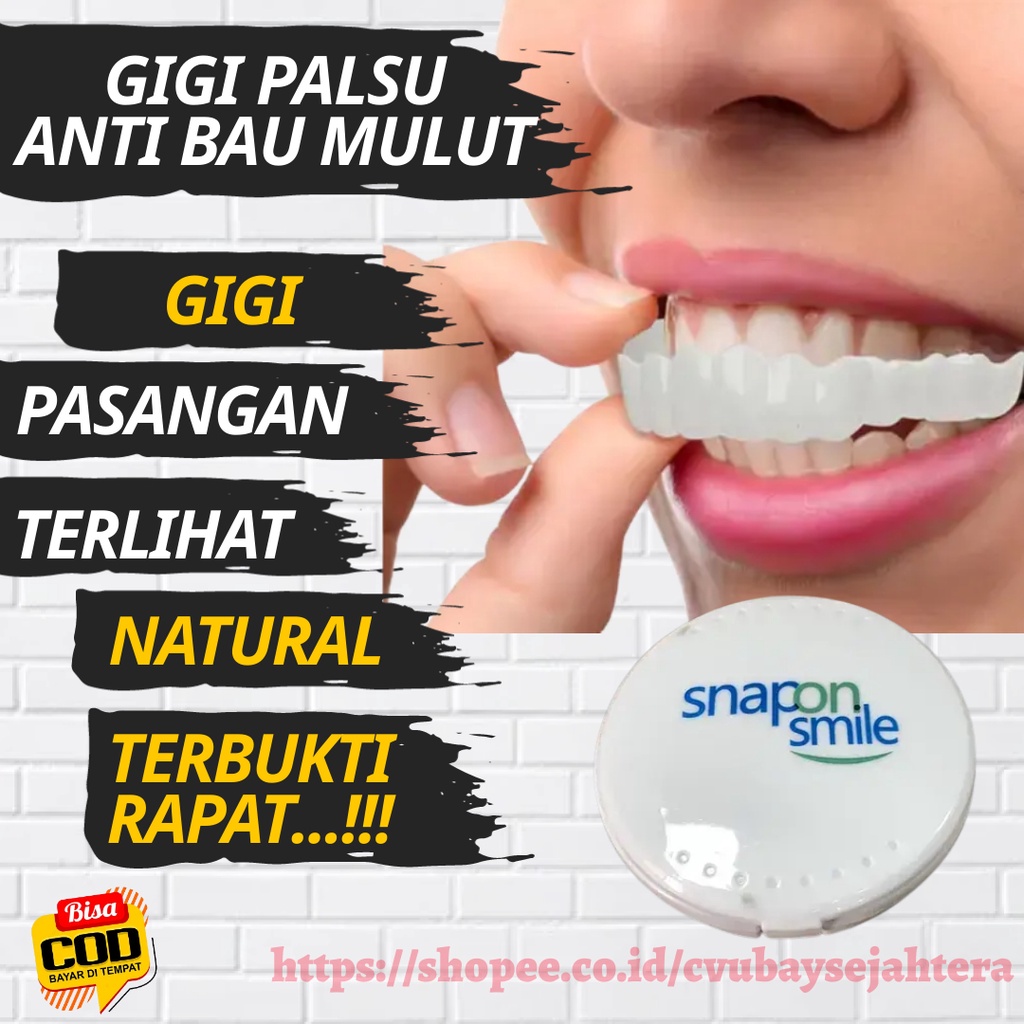 Gigi Palsu SNAP ON SMILE [SEPASANG] GIGI ATAS dan GIGI BAWAH