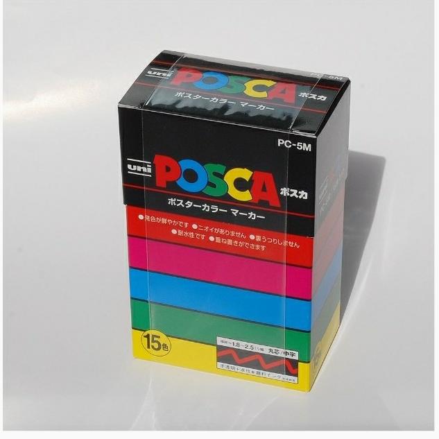 Uni Posca Poster Color Marking Paints Marker Set 15 - PC-3M / PC-5M